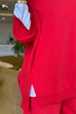 Made in Italy Lagenlook Chill Sweatshirt Rouge